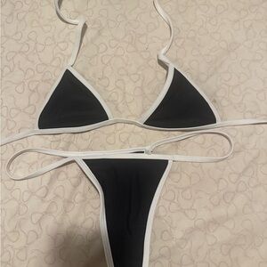 Tinye black & white bikini set